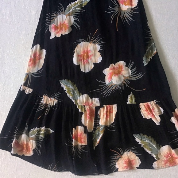 Volcom High Low Button Front Dress Small Cover-Up Floral Print Midi Length - Picture 8 of 14